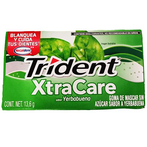 Goma de Mascar sin azucar "Trident Xtracar" 13.6g