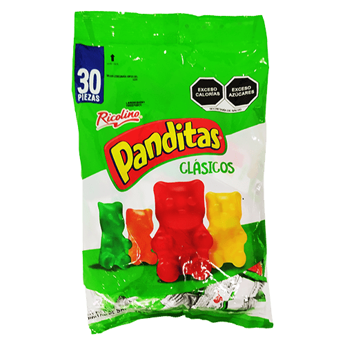 Gomitas Sabor de Frutas "Panditas Clásicos" de 30 piezas 450g