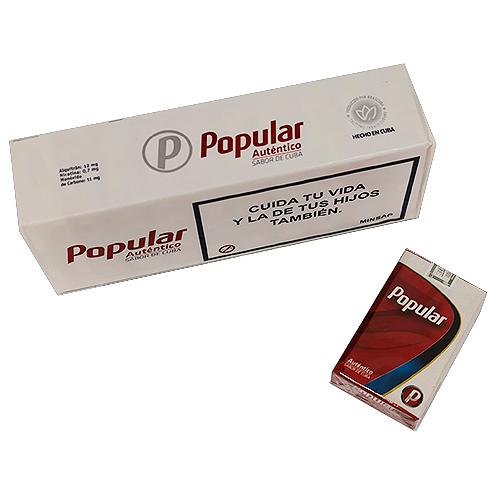 Cigarros Popular Autentico Rojo (Rueda de 10 cajetillas)
