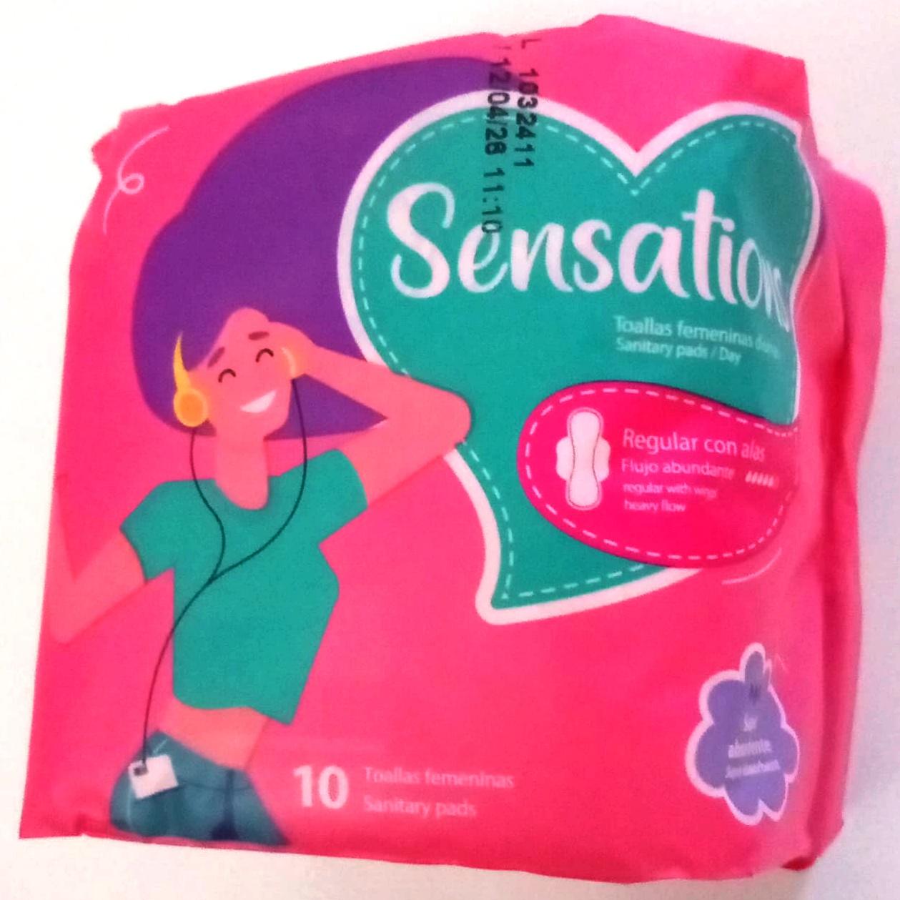 Toallas Femeninas Diurnas "Sensation" 10 Unidades