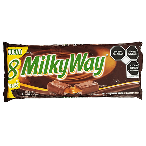 Chocolate con Leche Relleno de Caramelo y Nougat "MilkyWay" con 8 Unidades de 48g