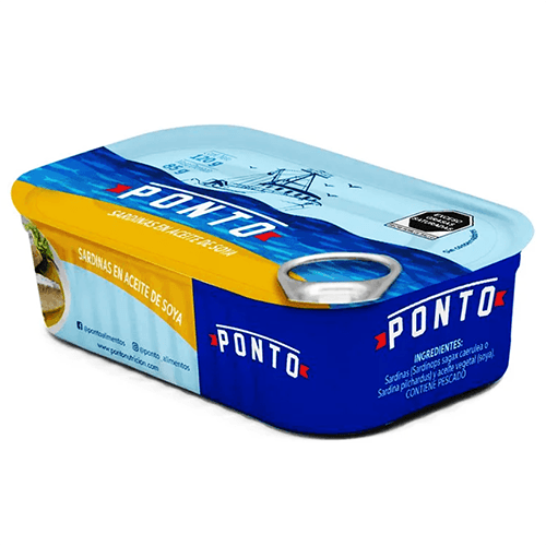 Sardinas en Aceite de Soya "PONTO" 120g